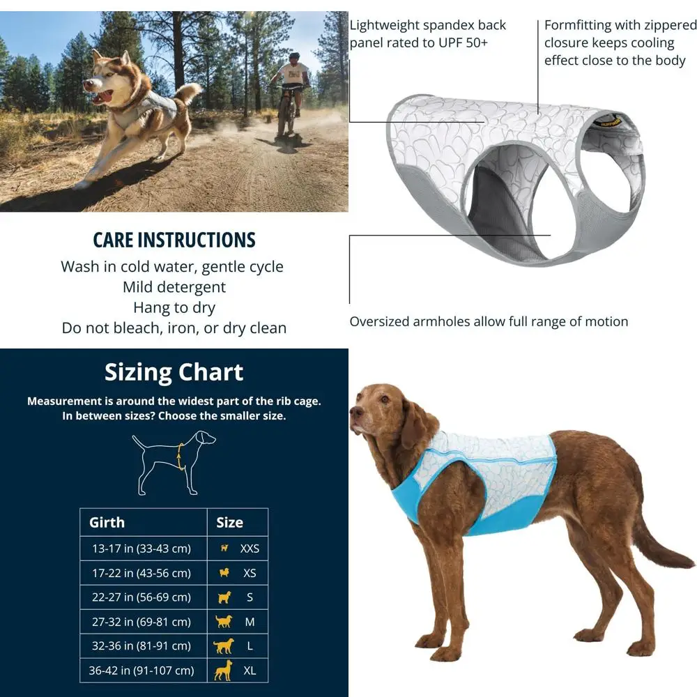 

Swamp Cooler Dog Vest for Active Cooling in Hot Weather, Graphite Gray, Medium Size