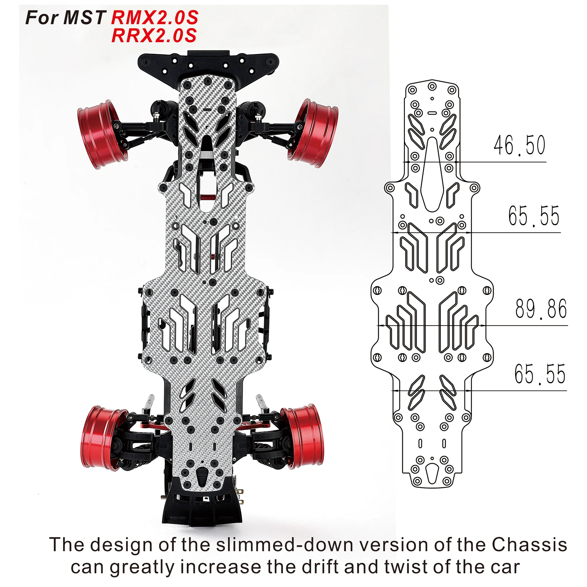 High quality 1:10 drift RC Car Carbon Fiber & Aluminum Upgrade Kit for For MST RMX2.0S/MST RRX2.0S