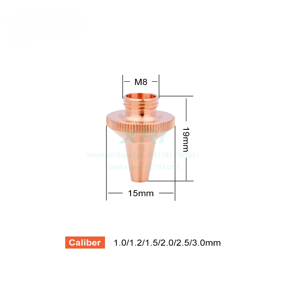 Laser Nozzle D15 H19 M8mm Raytools 3D Fiber Metal Cutting Head BT210S BM111 BM112 BM109