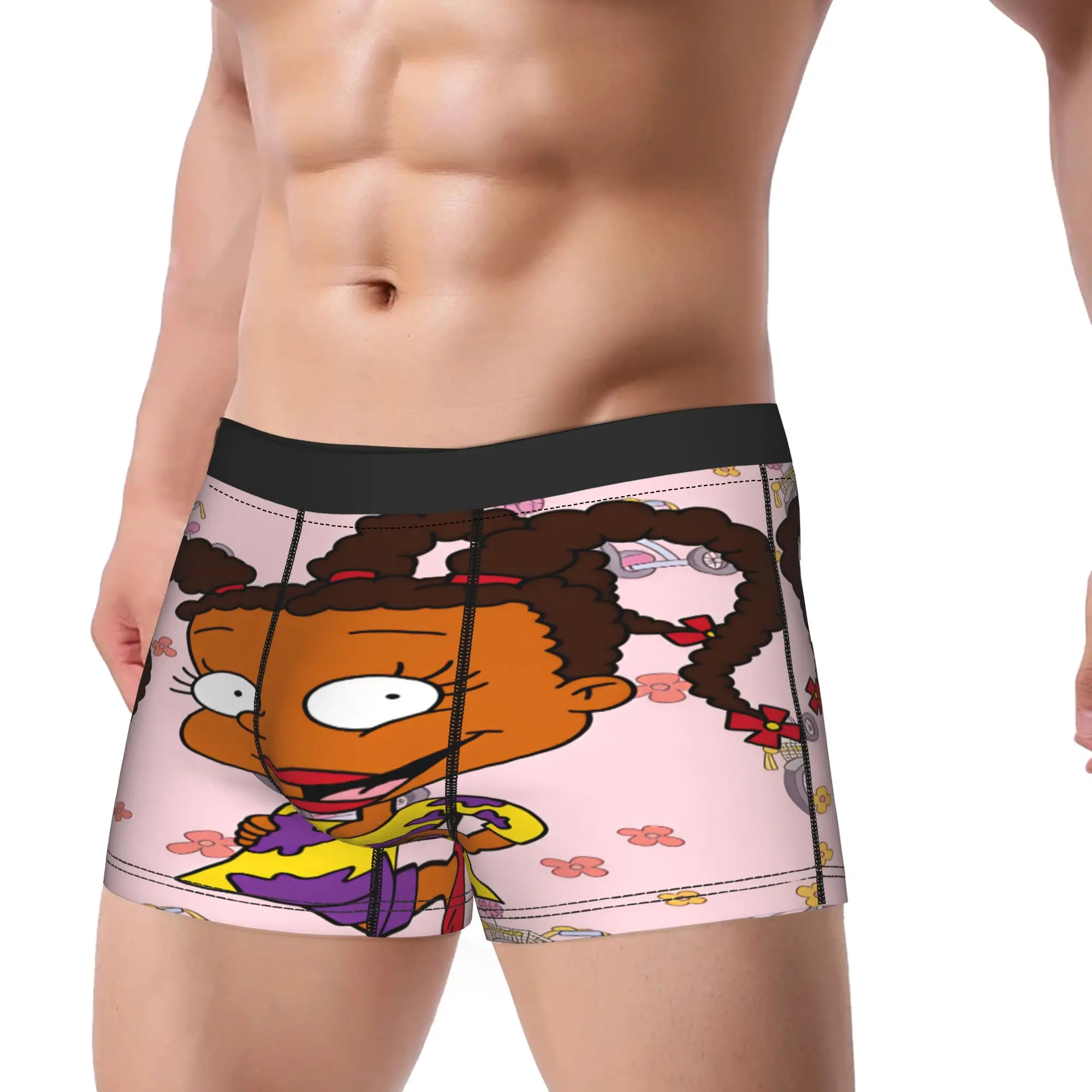 Rugrat Character Underwear  Men Shorts Briefs Funny Boxershorts High Quality Printing Plus Size Underpants
