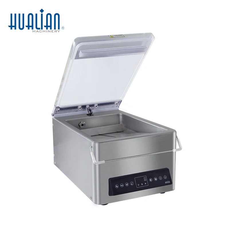 HVC-210T/1D Hualian Food Sous Vide Vacuum and Seal Packing Machine for Rice Fruit Packaging 3