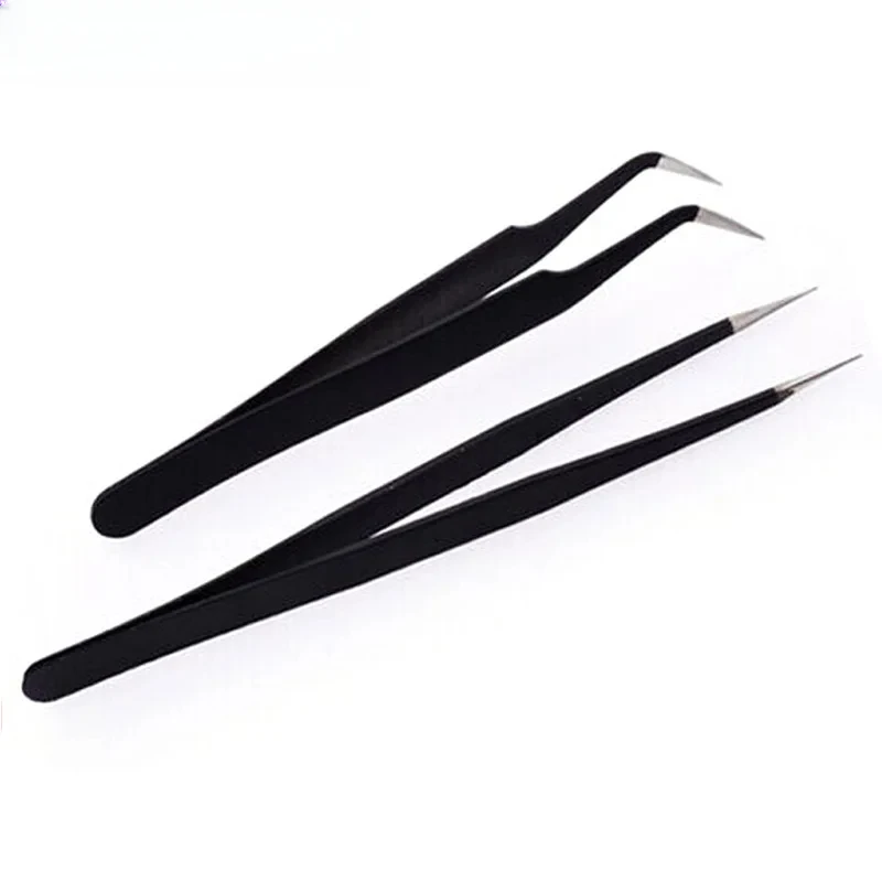 

Набор пинцетов со стразами, профессиональный нержавеющий прямой изогнутый антиоксидантный блестящий инструмент для сбора украшений для ногтей