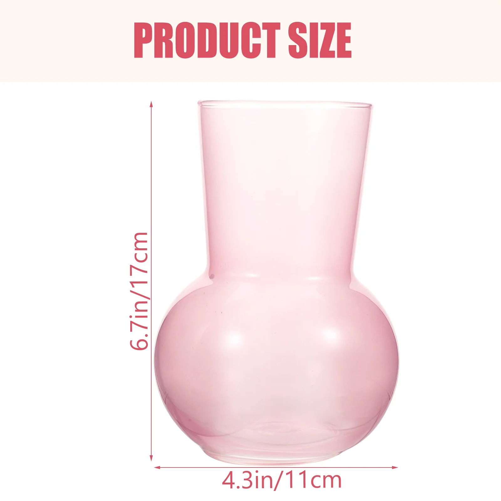 

Glass Flower Vase Transparent Decorative Small Glass Planter Modern Style Desktop Vase for Home Office Decor Decor Vases