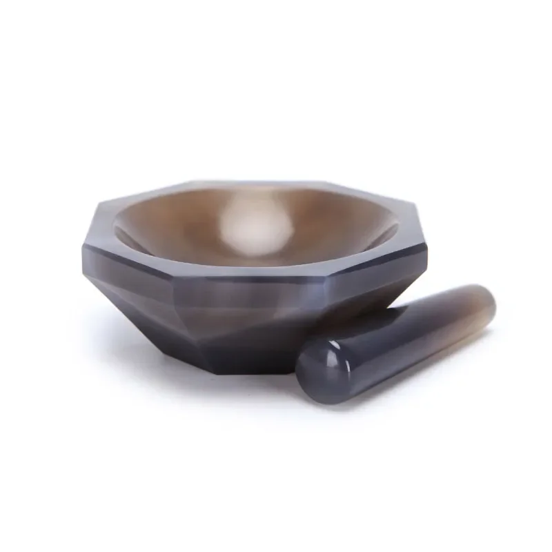 WESTCREEK Inner Diameter 30-200mm High Quality Natural Agate Mortar and Pestle for Lab Grinding 60mm 80mm 100mm 120mm 140mm