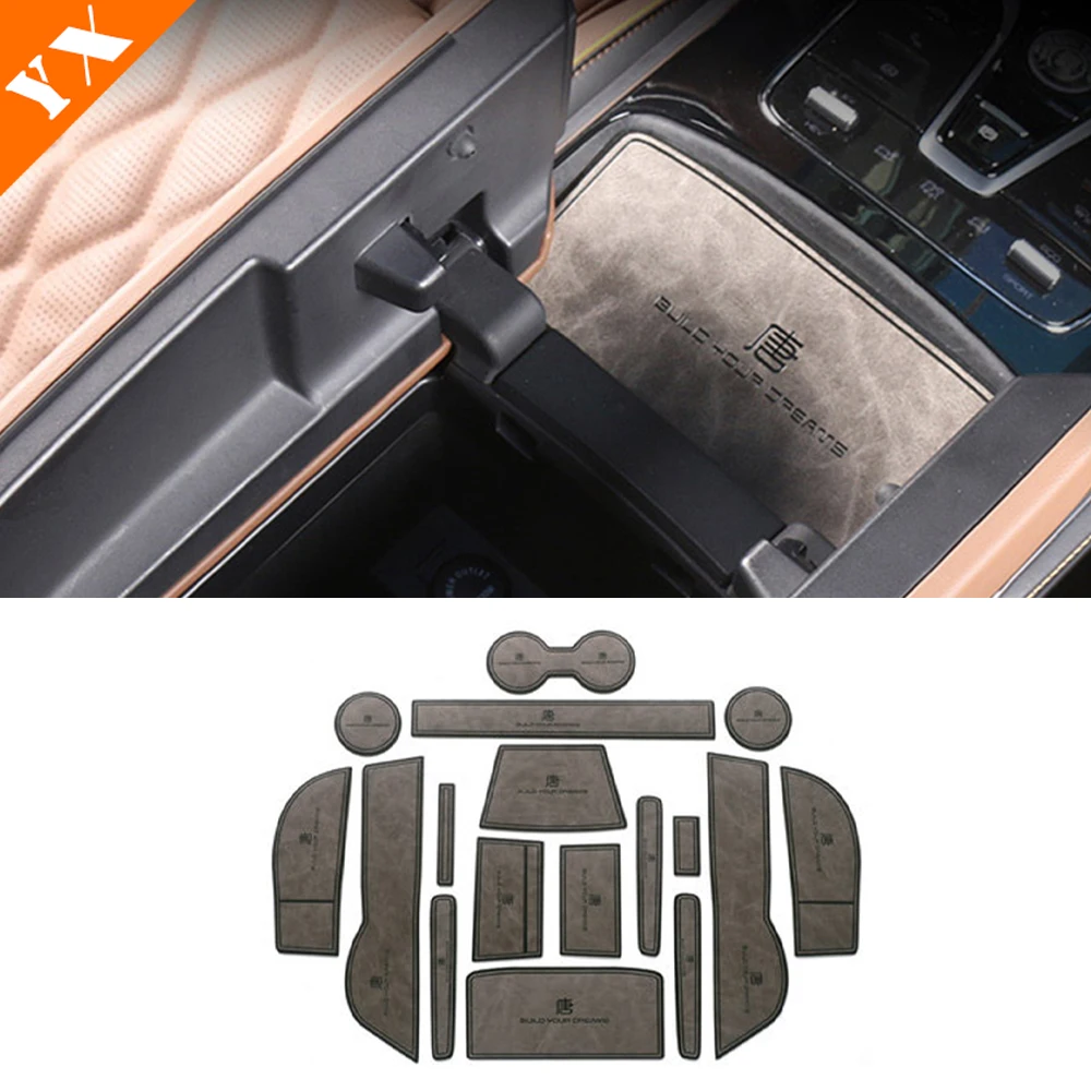 

Car Door Slot Pad Water Coaster Storage Box Non-slip Mat Interior Decoration Protect Cover For BYD Tang EV Accessories 2021-2024