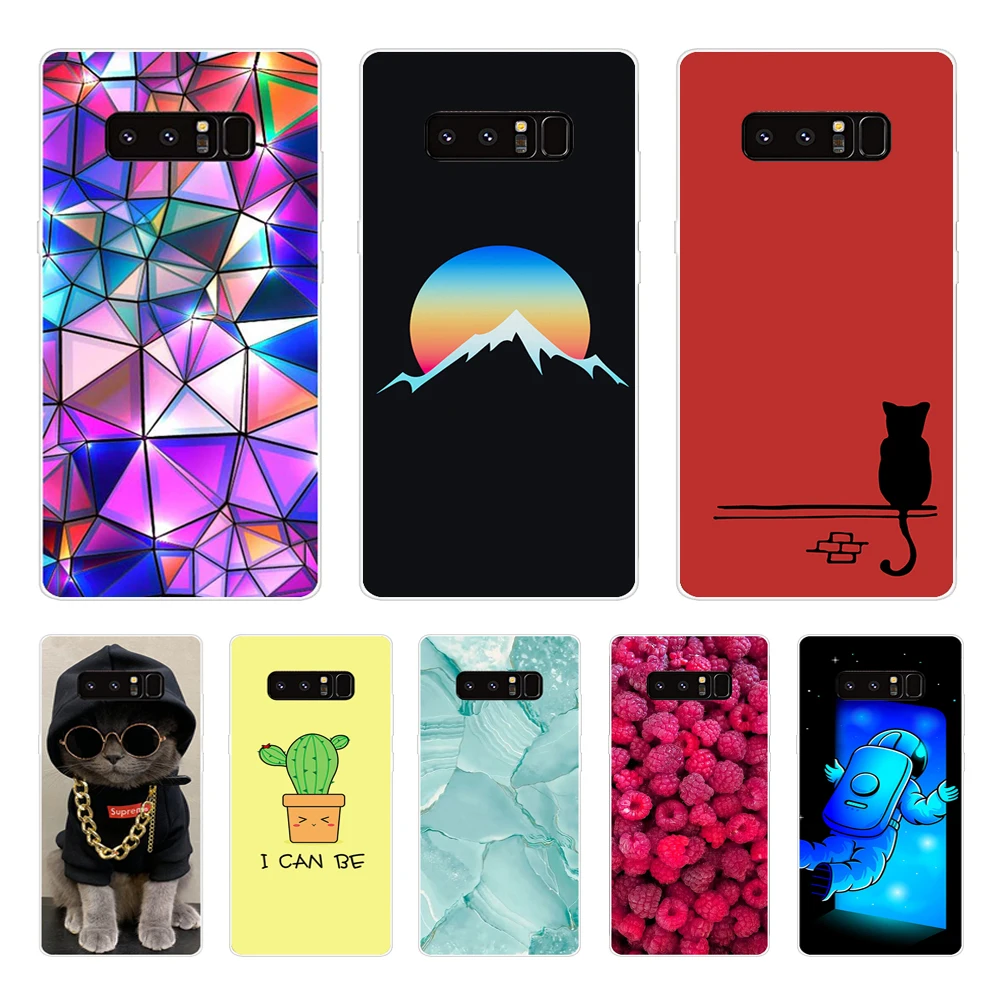 Cover For Samsung Galaxy Note 8 N950F N950 Soft Silicone CaseTPU For Samsung Galaxy Note8 Back Phone Cases Shells Bags