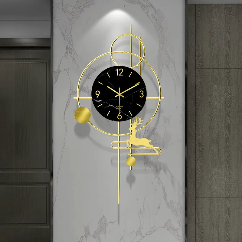 Swing Clock Wall Clock Living Room Home Creative Mute Clock Wall Porch Atmospheric Wall Watch