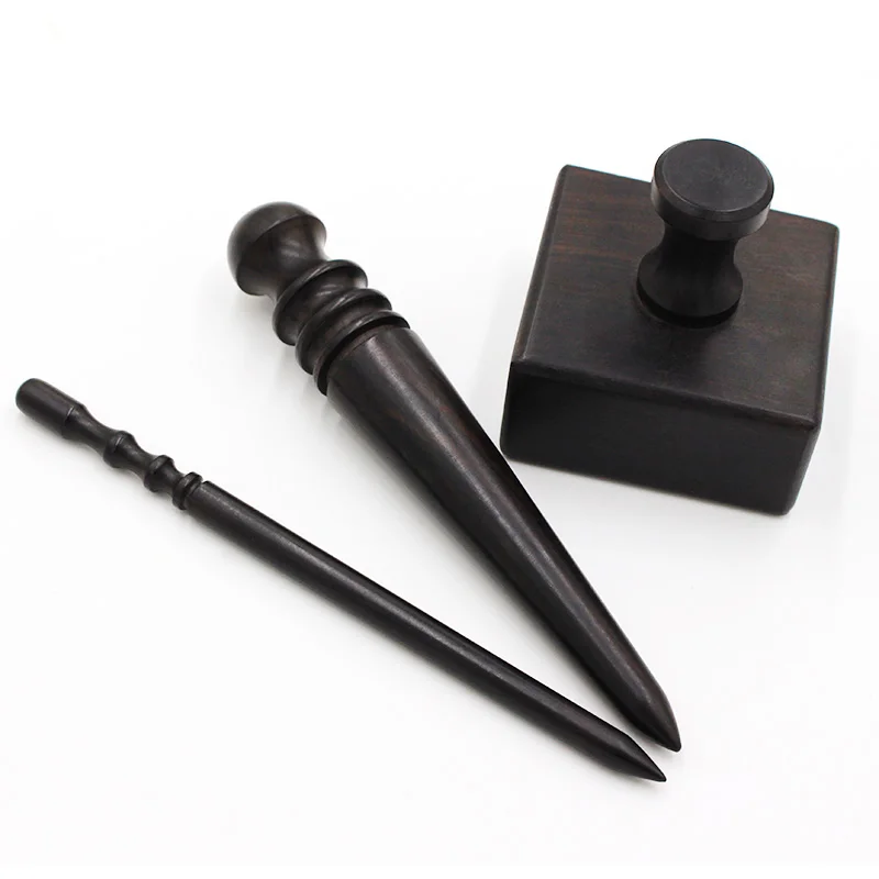 High Density Wood Material Leather Edge Burnisher Slicker Leather Craft Tool Polished Grinding Tool-3 Type Available