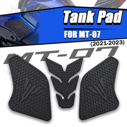 FOR YAMAHA MT07 MT-07 MT 07 Motorcycle Accessories Non-slip Side Fuel Tank Stickers Waterproof Pad Rubber Sticker New 2022 2023