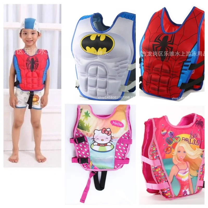 Marvel Avengers Cartoon Children Buoyancy Swimsuit Iron Man Spider-man Hulk Captain America Buoyancy Lifesaving Swimsuit Clothes