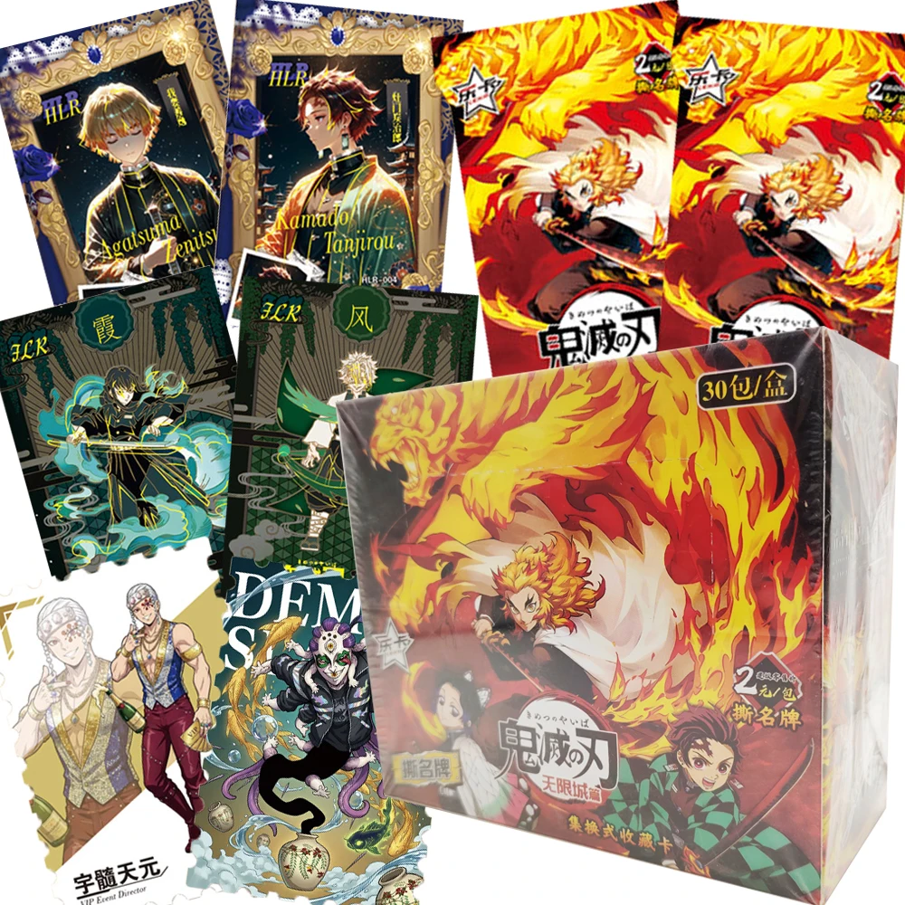 

Hot Demon Slayer Collection Cards Kanroji Mitsuri Uzui Tengen Anime Personality Exclusive Stamp Cards Boys Girls Favorite Gifts