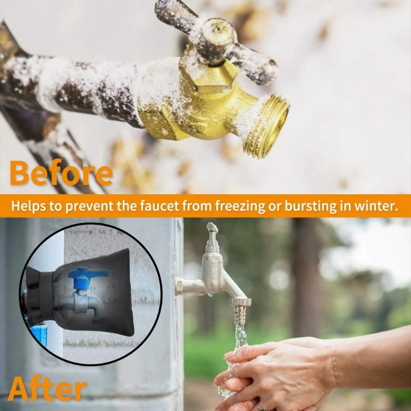 Anti-Freeze ProtectionsTap COVER ฤดูหนาว Anti-Rust Spigot Backflow ฝาครอบ M4YD