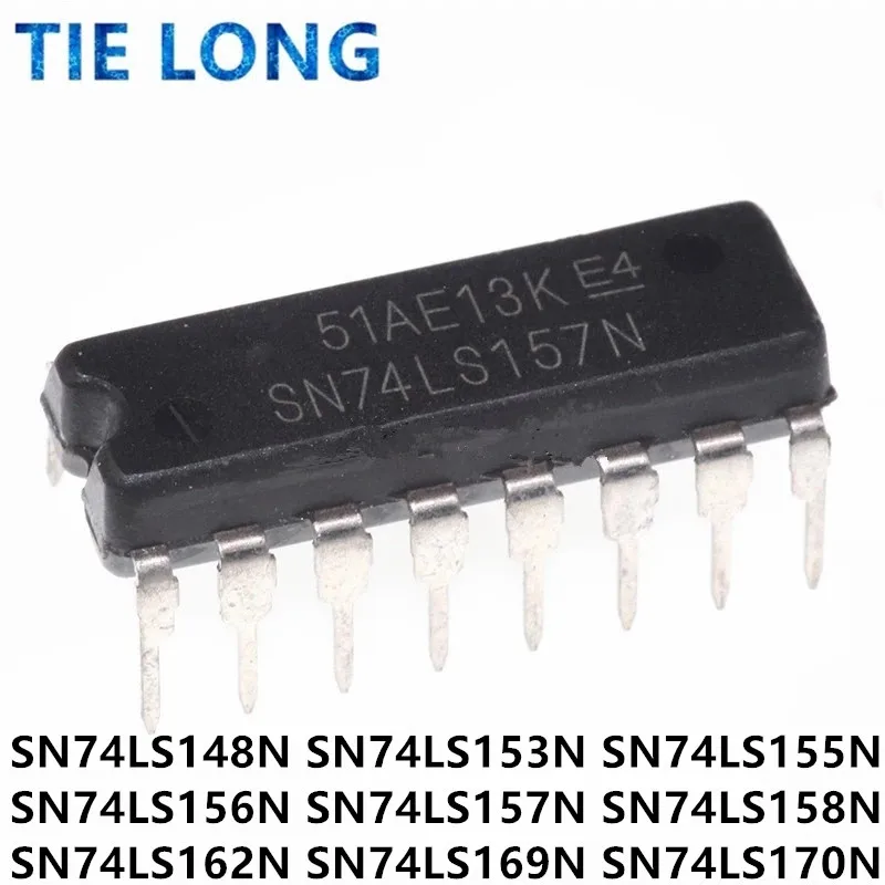 10pcs/lot SN74LS148N SN74LS153N SN74LS155N SN74LS156N SN74LS157N SN74LS158N SN74LS162N SN74LS169N SN74LS170N DIP-16 In Stock IC