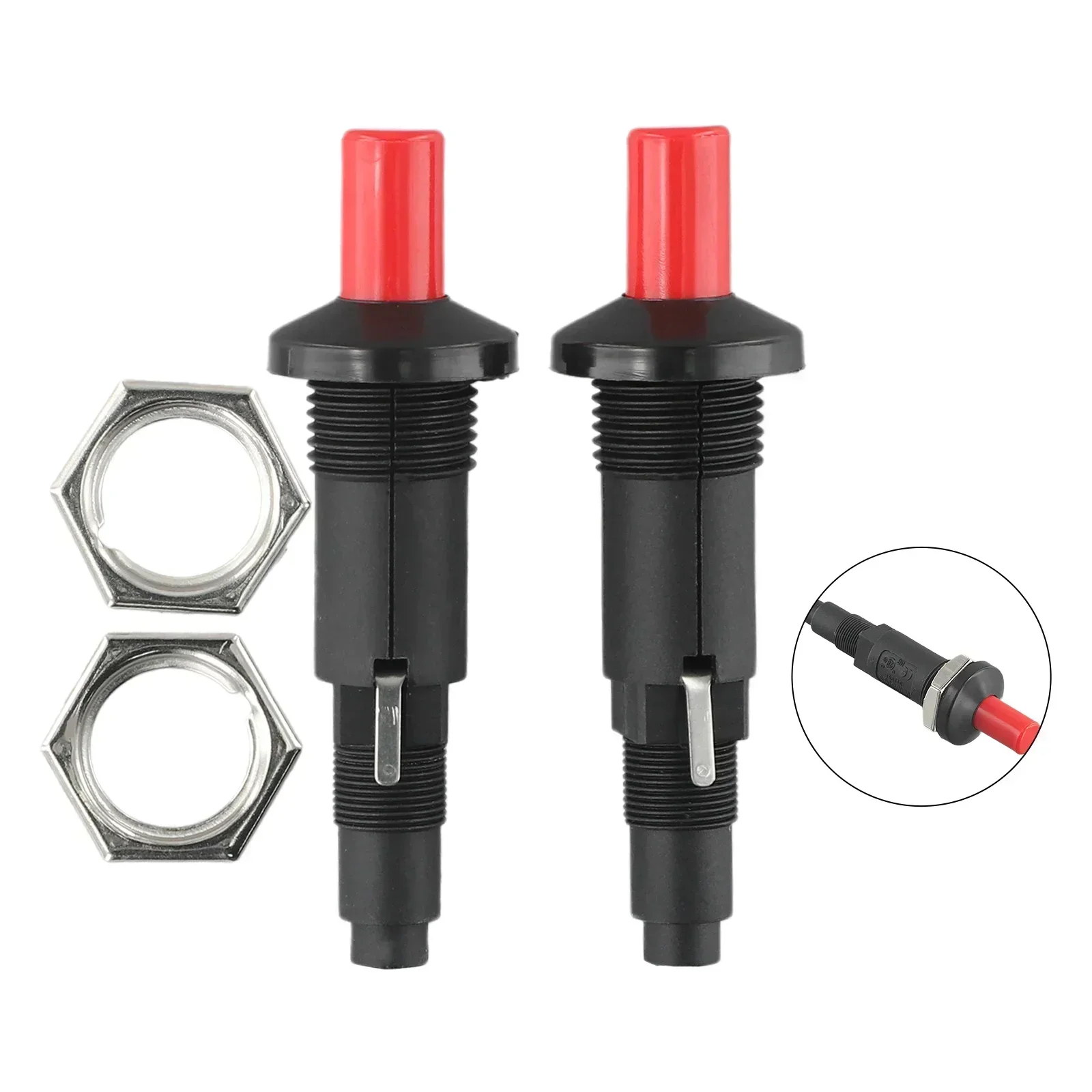 2pcs Gas Heater Outlet Piezoelectric Igniter-Spark Plug BBQ-Gas Heater Outlet Piezo Plug Button For LPG/NG Garden Accessories