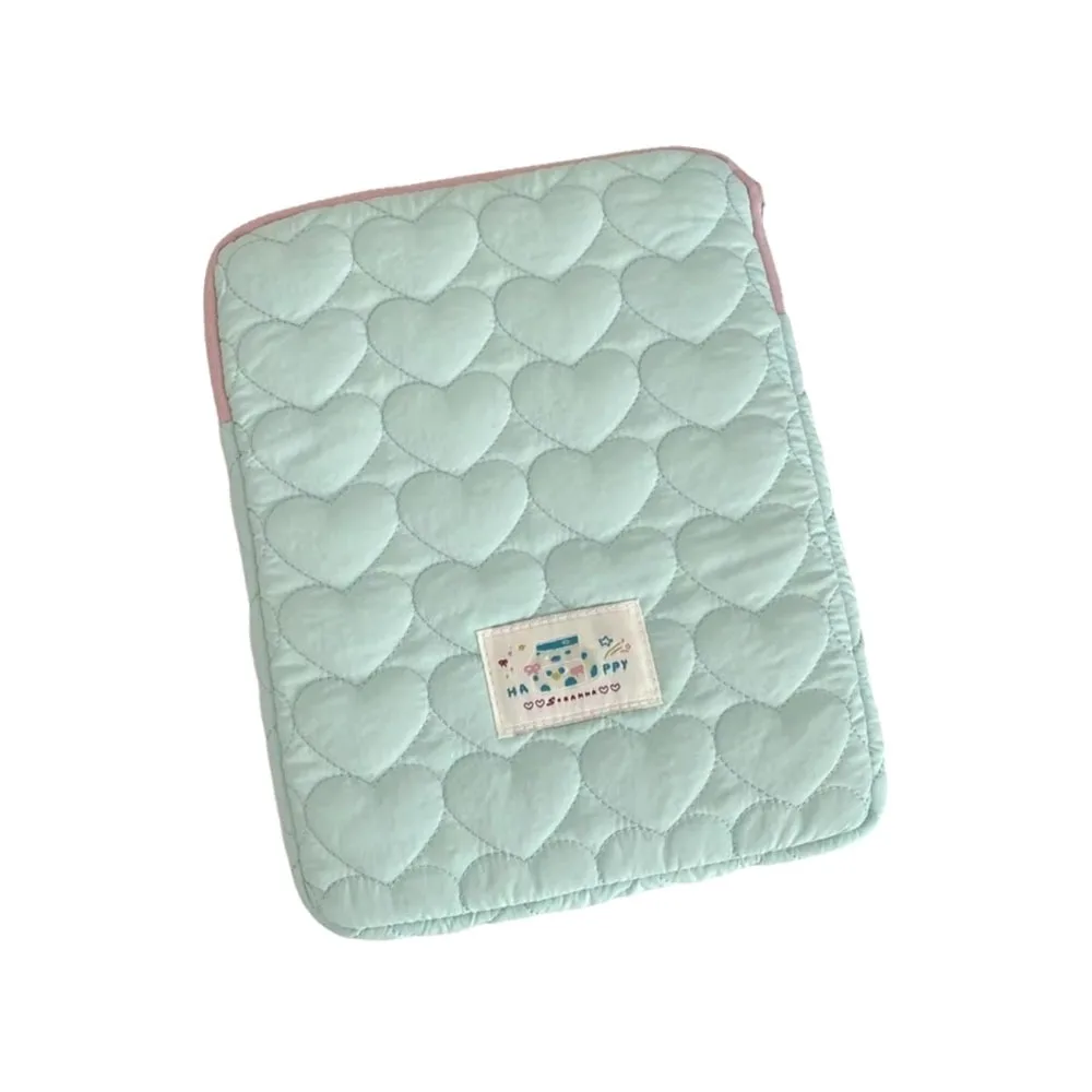 

Практичная стеганая сумка для хранения ноутбука с мультяшными принтами, ультрамягкая сумка для хранения ноутбука, многоцветная косметичка в клетку Love, уличная