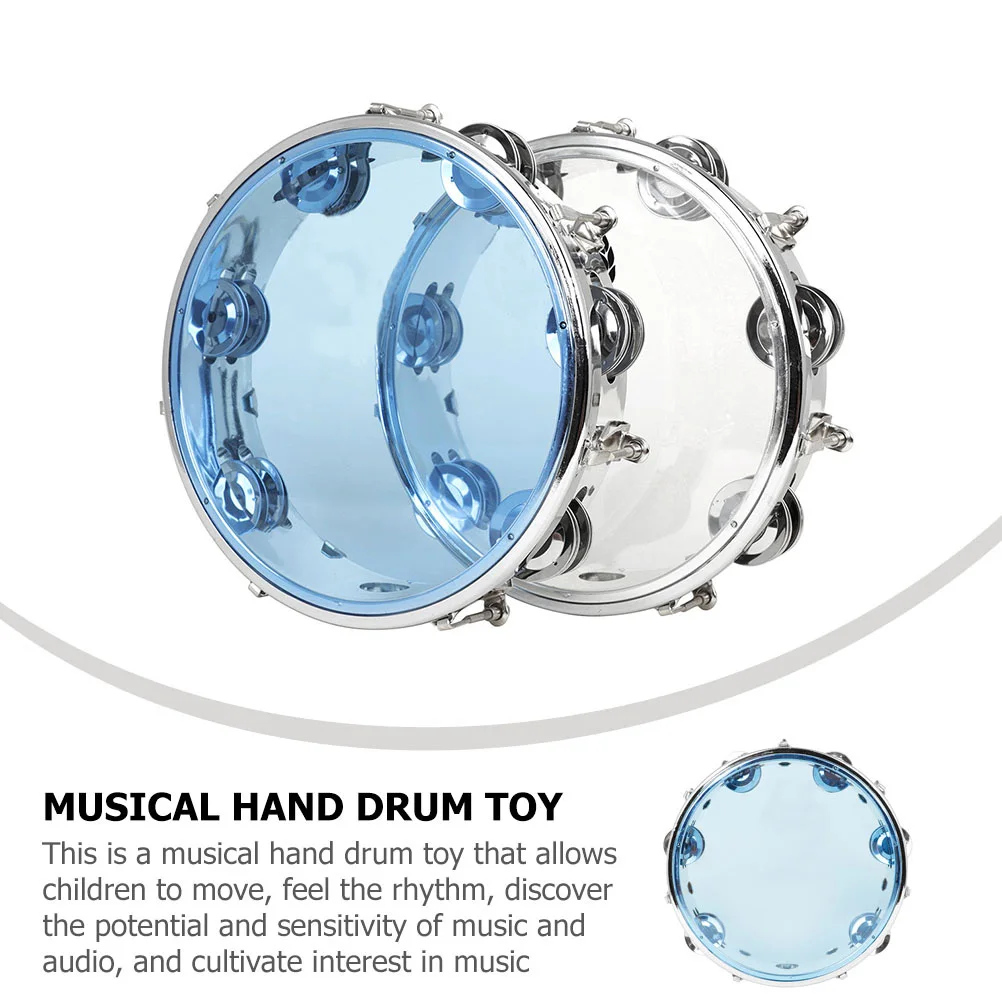 

8 Inch H bell Drum Tambourine Musical Instrument Percussion Shaker Kids Educational Plaything Safe Material