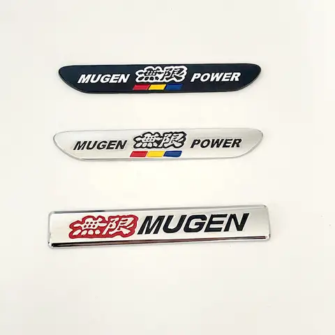 3D Metal MUGEN Letter Car Rear Trunk Emblem Badge Sticker Decals Styling Accessories For Honda Civic Accord CRV Fit