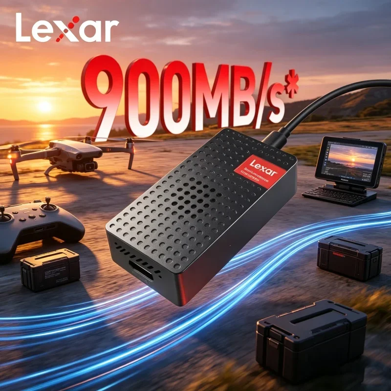 For Switch 2 Game Console Lexar RW540 PLAY PRO microSDXC Express Card Reader USB3.2 Type C 900MB s High Speed Micro SD Reader