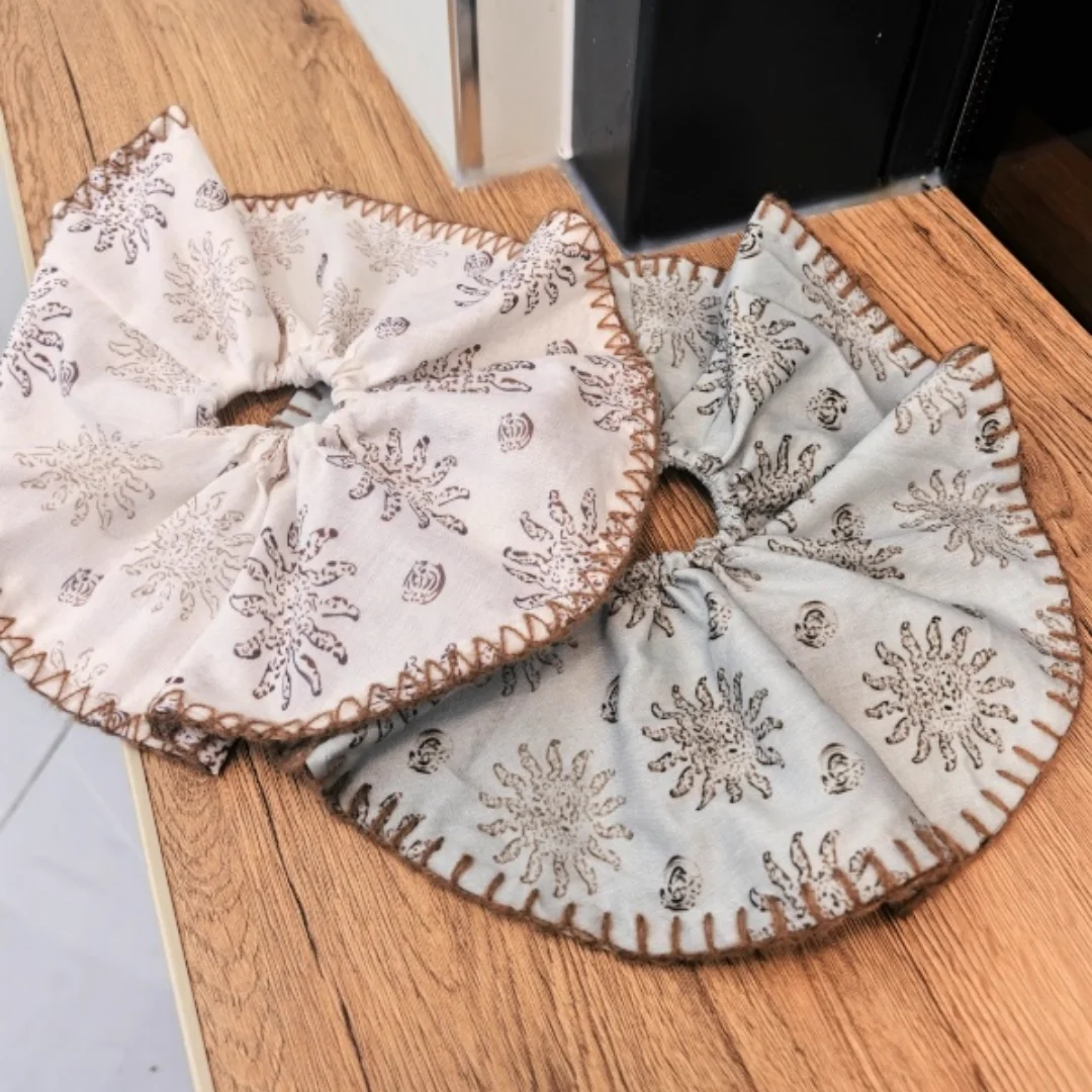 Große Overlock-Haargummis, 30 cm, Ramie-Ozean-Stil, Retro-Sonnenblumen-Haargummis, Strandurlaub, vielseitiger modischer Haarschmuck