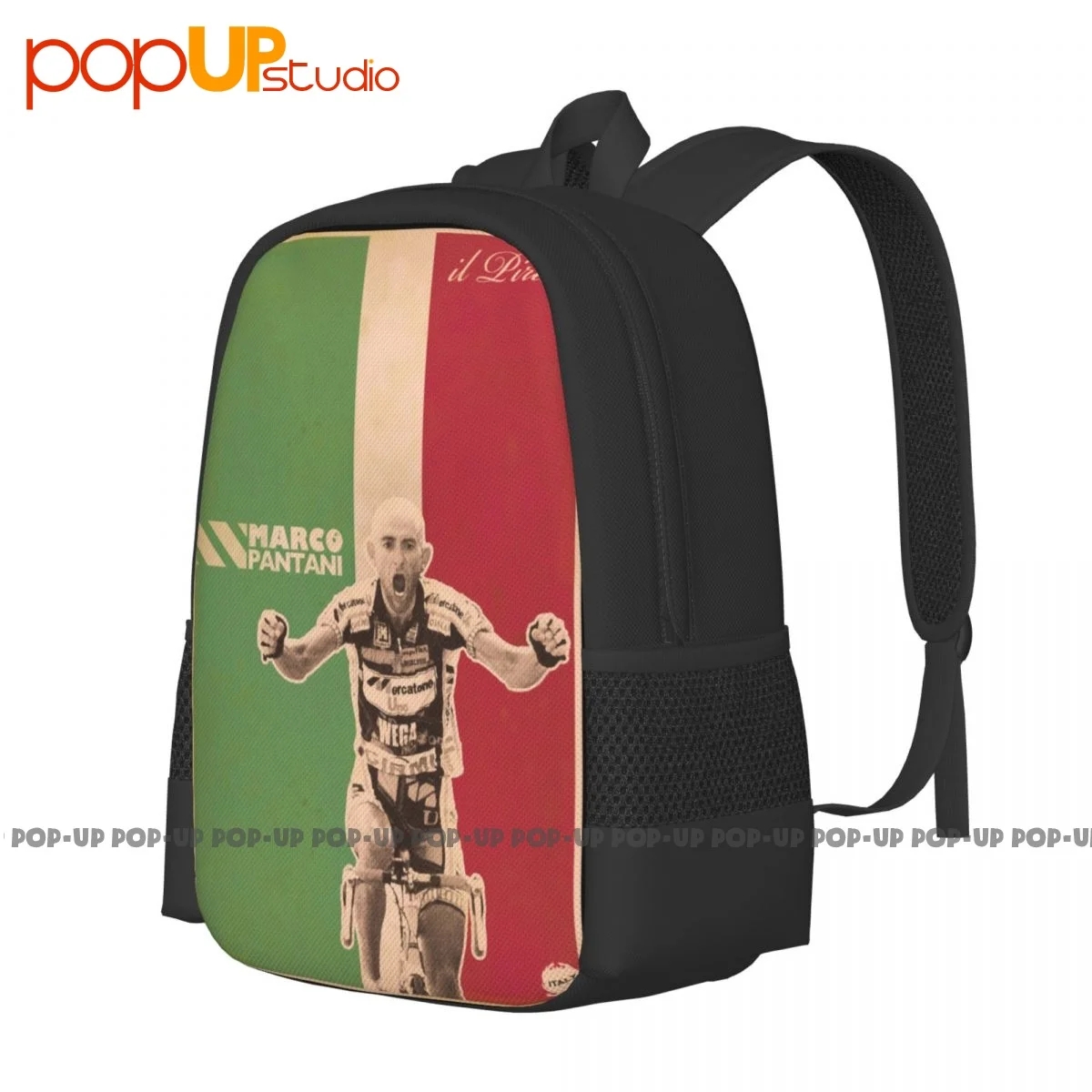 Marco Pantani Ciclismo Campione Il Pirata Cesenatico 3 Backpack Large Capacity Print Sports Bag