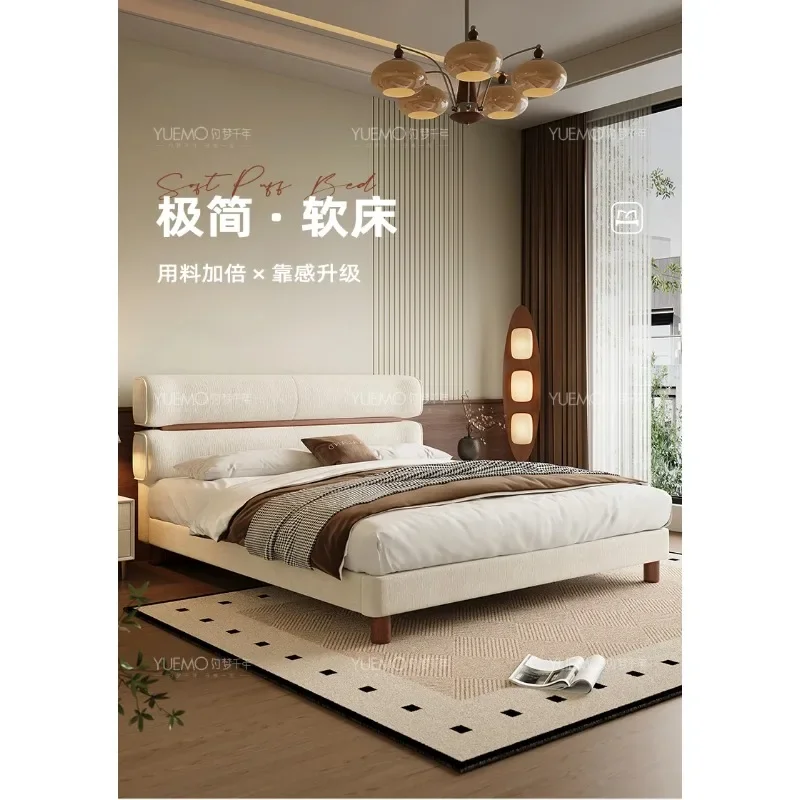 

modern design Double bed 180x200cm interior minimalist comfortable bedroom beds high-end elegant letto matrimoniale furniture