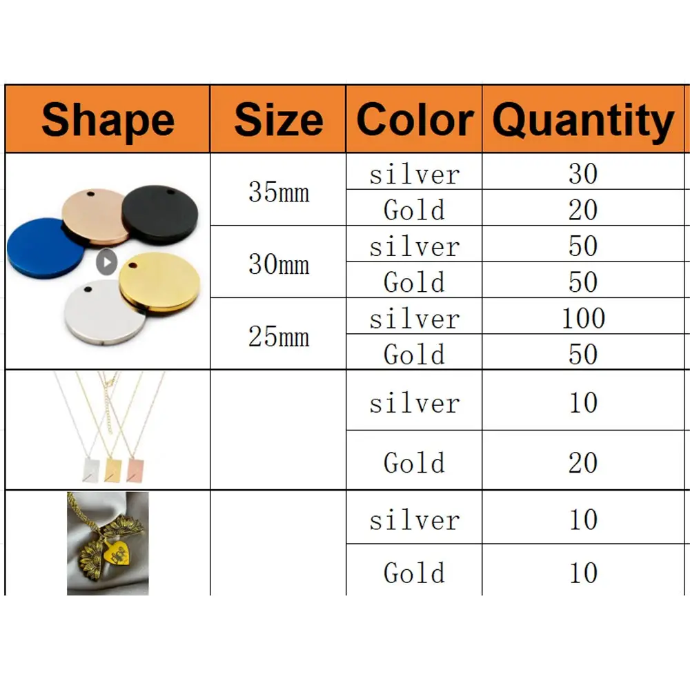 

350Pcs Personalized Custom Stainless Steel Tags