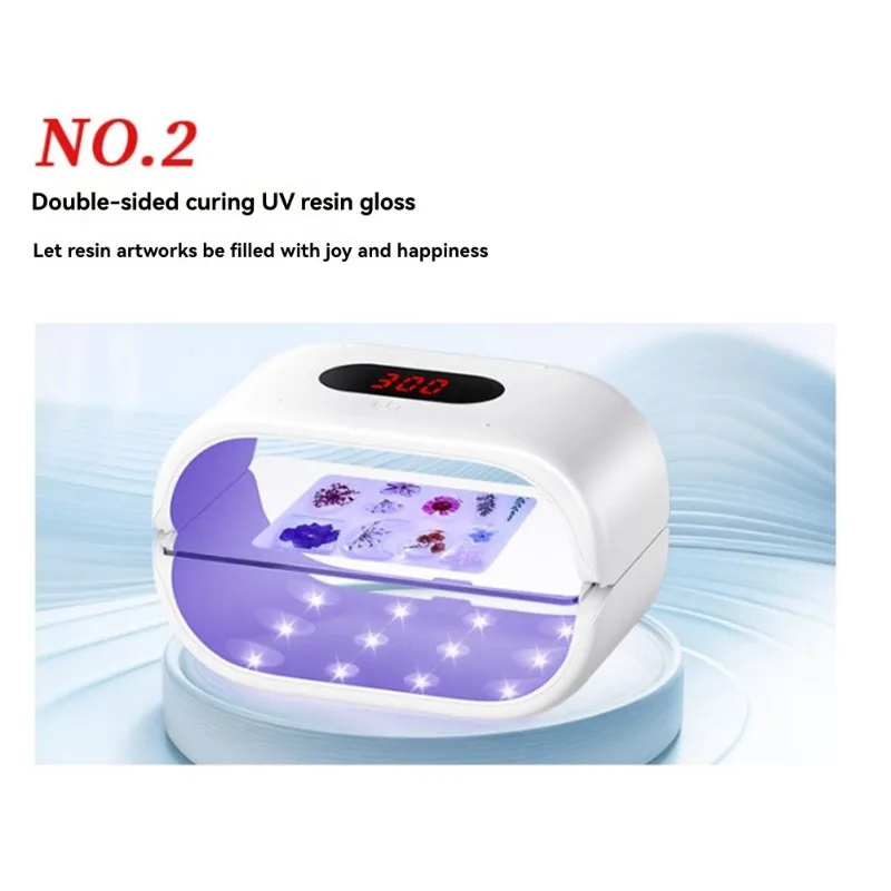 BOFO Mobile Screen Compatible Dual Light Source Nail Lamp 24 Beads UV Curing Lamp For Gel Nails, Non-Blackening, 120S Cure