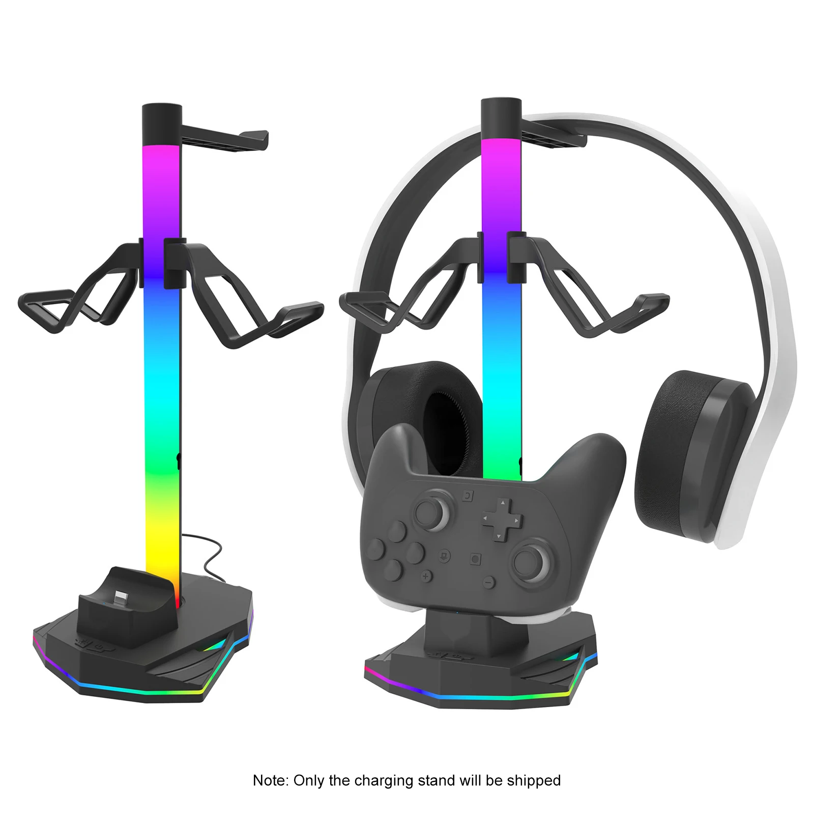 Controller Stand for Switch 2 Pro Controller Holder and Headphone Holder Controller Charger Dock Station USB Controller Hook