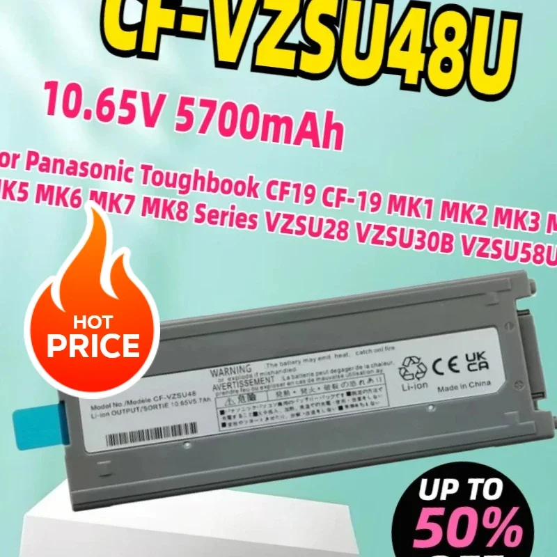 

Новый аккумулятор для ноутбука CF-VZSU48U для Panasonic Toughbook CF19 CF-19 MK1 MK2 MK3 MK4 MK5 MK6 MK7 MK8 Series VZSU28 VZSU30B VZSU58U