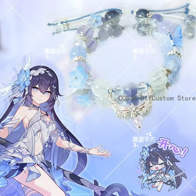 

Herrscher of Rebirth Seele Vollerei Honkai Impact 3 Anime Bracelet Beads Pendant Bracelets Phone Strap Props Accessories Gifts
