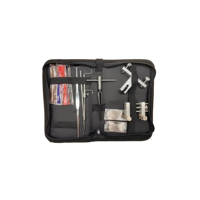 Violin Repair Tool Set 11Pcs, Bridge Hook Clamp, Bridge Ruler Fixture, Grinding Tool, Tuning Fork