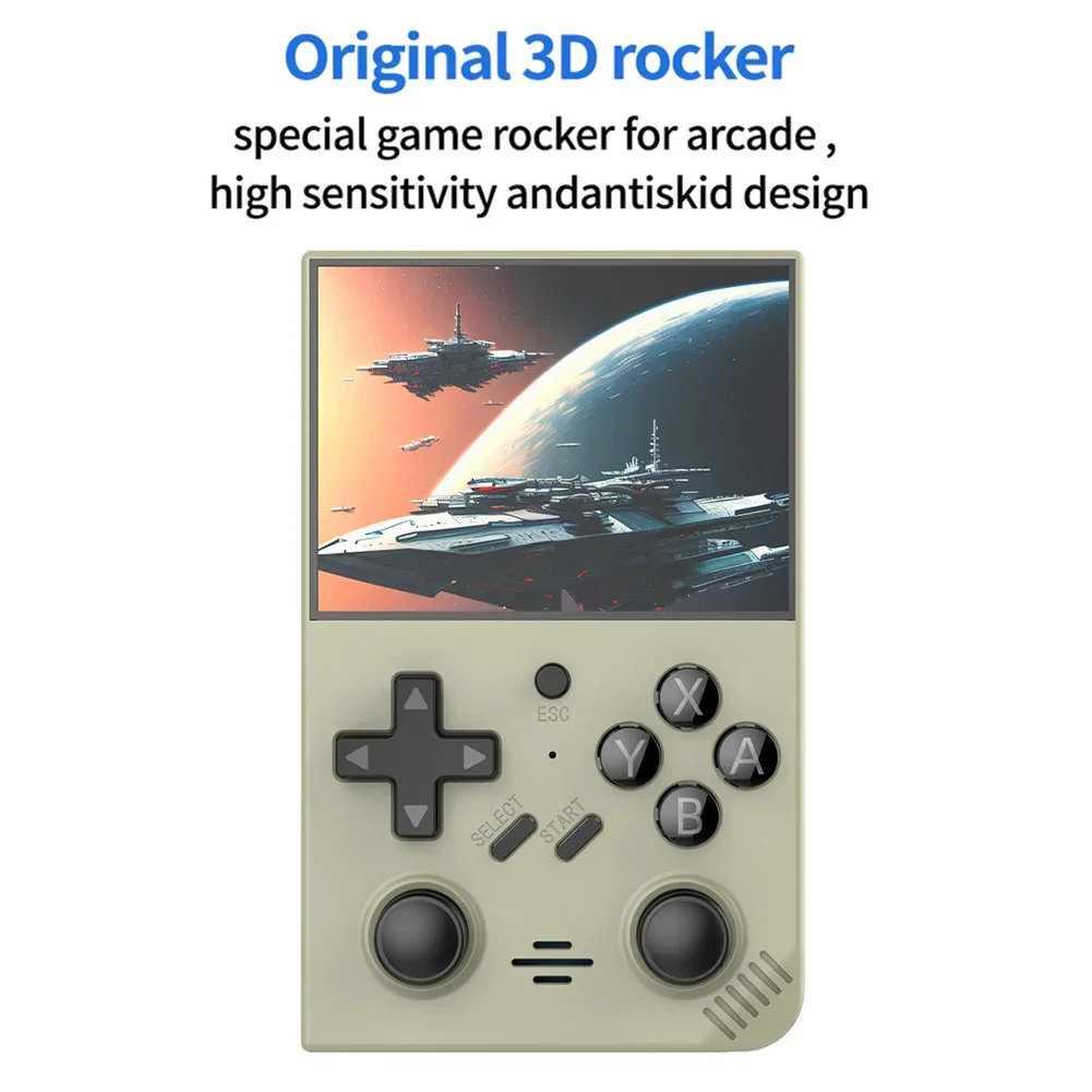 R35 Plus Handheld Video Game Console 3000mAh 3.5 Inch IPS Screen Portable Handheld Video Player 10000+ Games Gift for Boys Girls