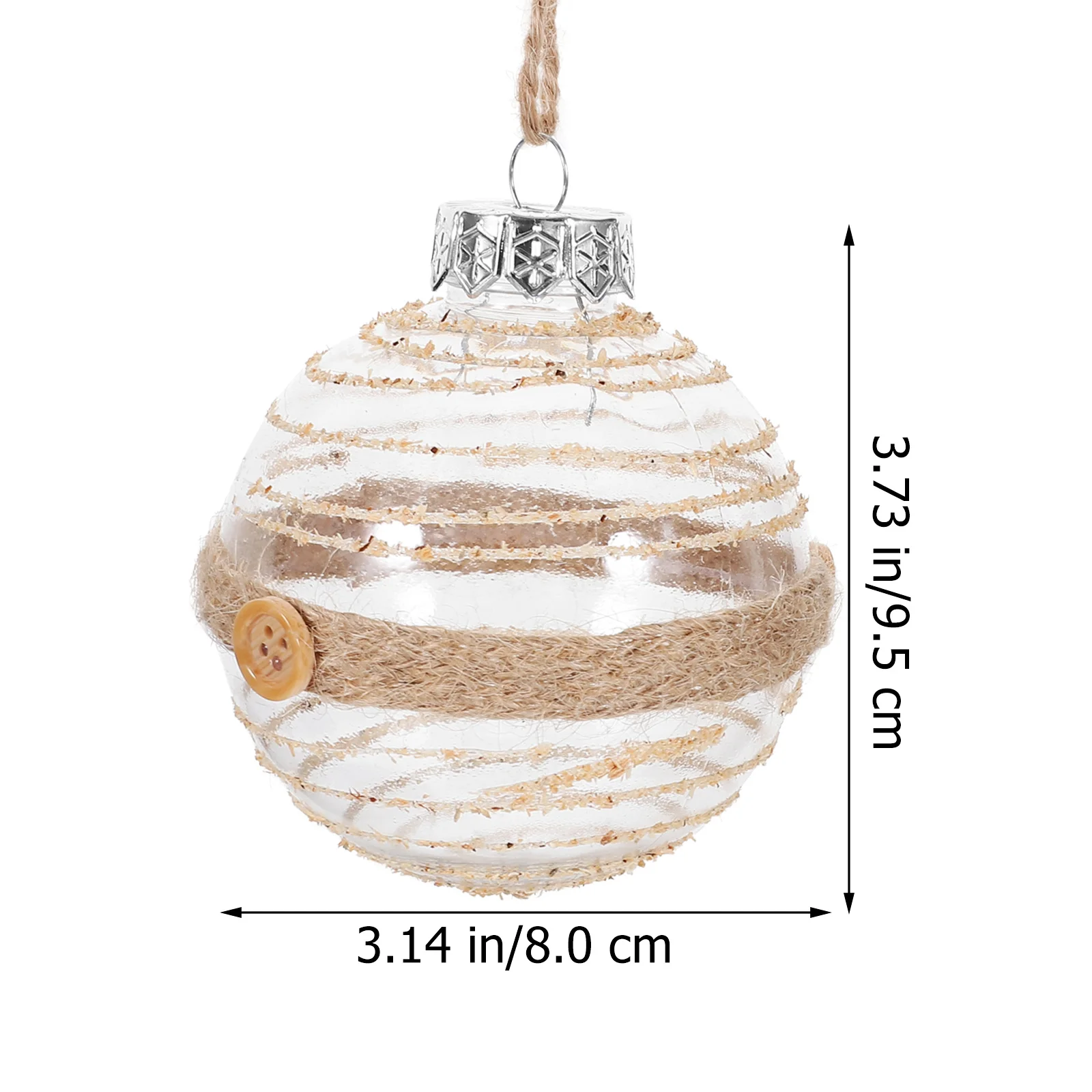 

6pcs Christmas Shatterproof Clear Hanging Decor For Tree Window Garden Xmas Ball Decoration Xmas Party Decoration Supplies