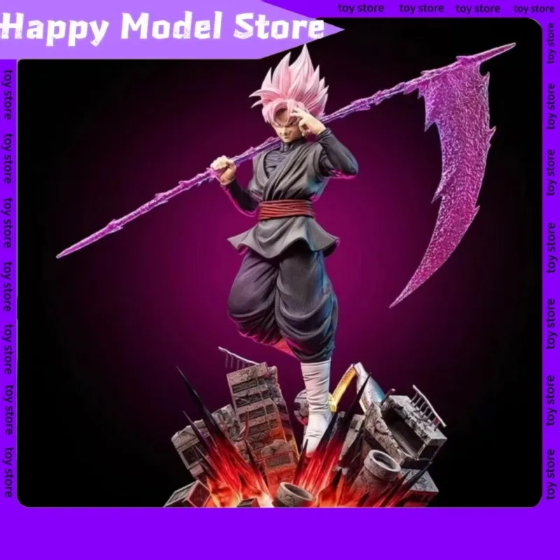 

In Stock Peach Blossom Black Wukong Figure Sickle Zamasu Saiyan GK Statue Anime Model Collection Ornament Toy Birthday Gift