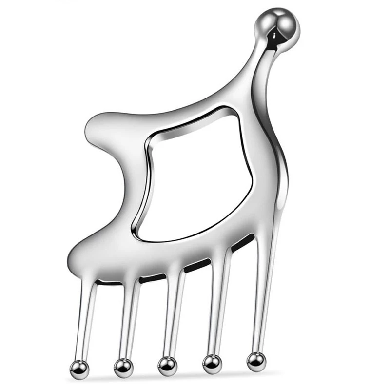 A73U Five-In-One Scalp Massage Comb Gua Sha Tool