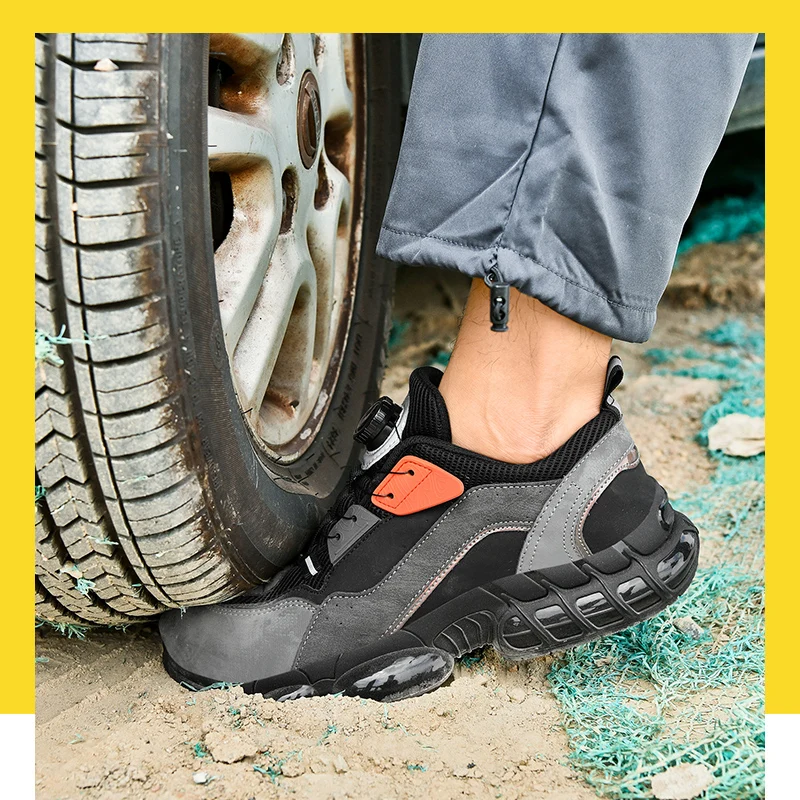 

Мужская обувь со стальным носком, защитная обувь для строительной площадки, защитная обувь, противоударная, противопрокольная