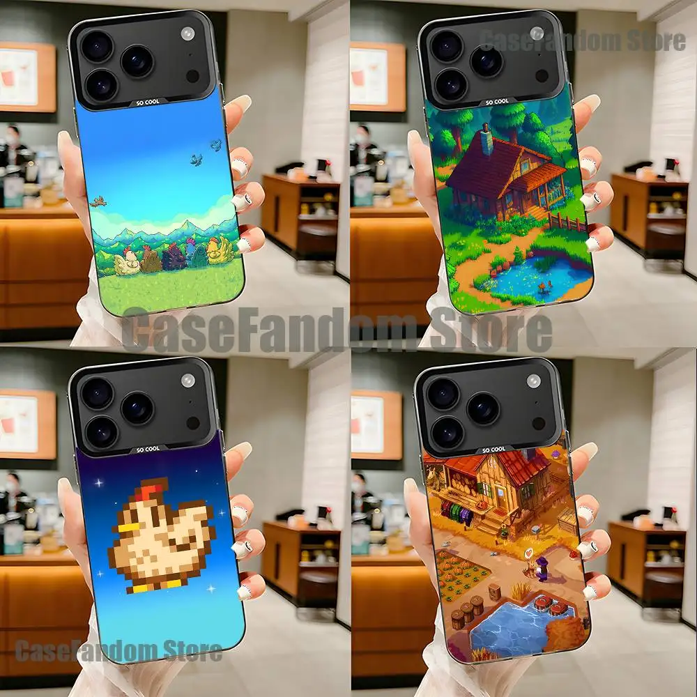 

Game S-Stardew Valley Black Matte Shockproof CoverPhone Case For iPhone 17,16,15,14,13,12,11,Pro,Max,Plus