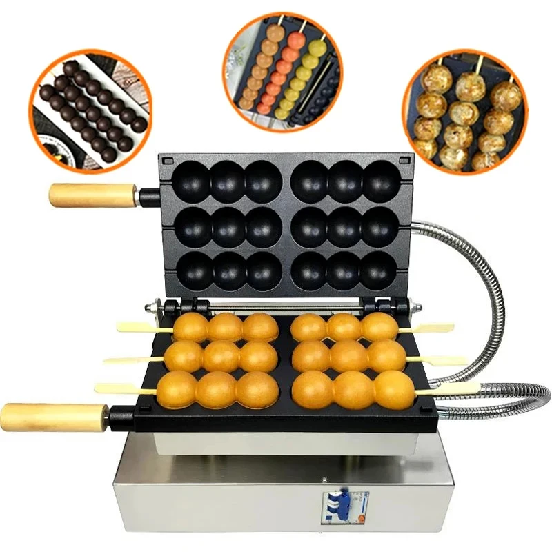 Elektrisches Waffeleisen, kandierte Haws, 1600 W, Spieße, Waffel, Takoyaki, kugelförmige Maschine, Eier, Waffeleisen