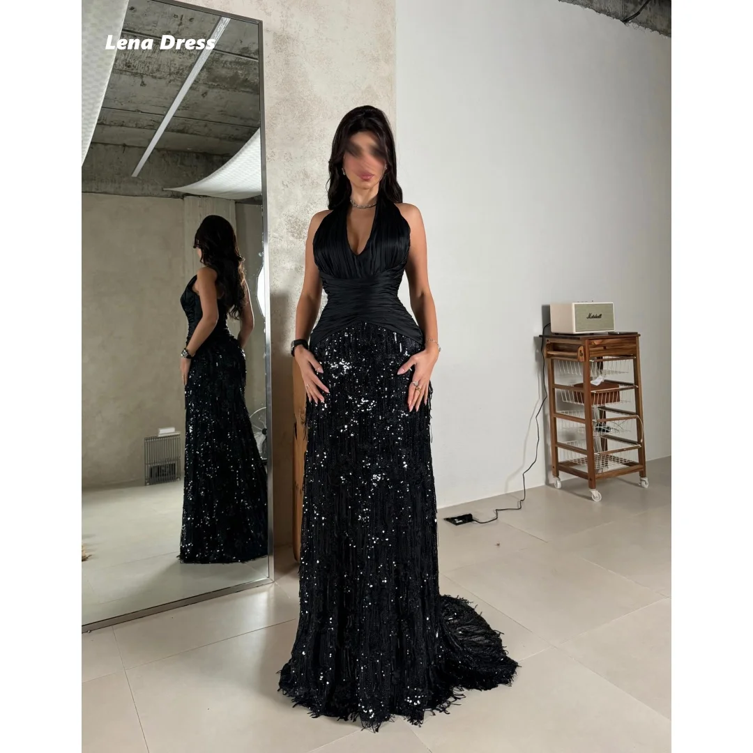 

Lena Women's Elegant Dresses for Special Occasions V-neck Prom Dresses 2025 Luxury Women's Elegant Party Dress Woman 2025 Line A