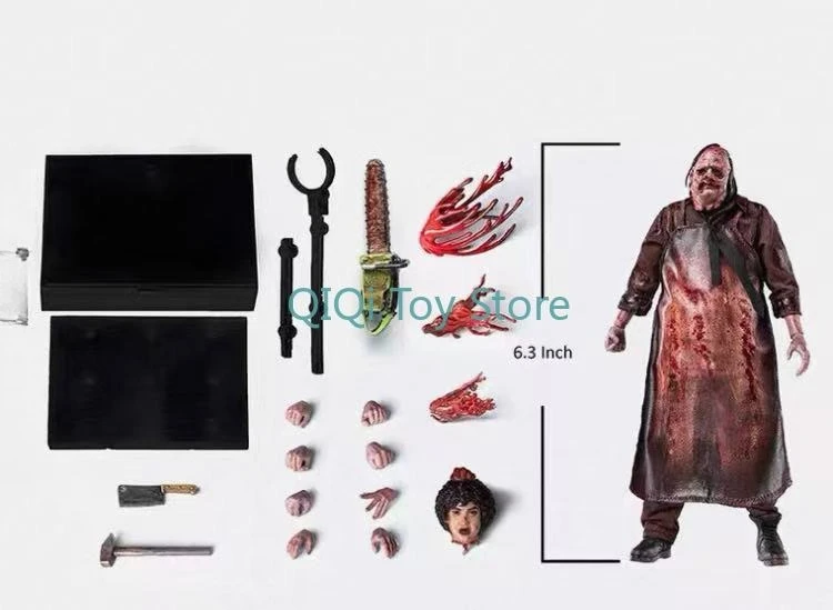 

Совершенно новая 6-дюймовая 1/12 Техасская кожаная передвижная кукла с бензопилой