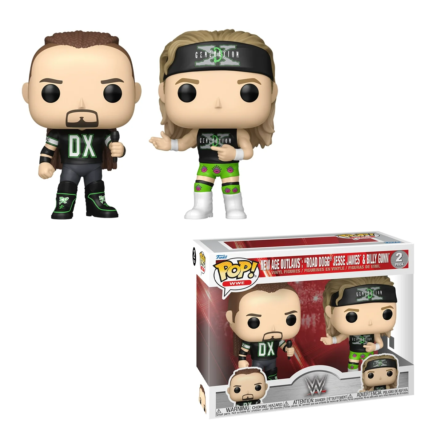 

WWE Funko Pop New Age Outlaws: "Road Dogg" Jesse James & Billy Gunn 2-Pack Peripheral Figurines Toys for Boys Gift Collectible