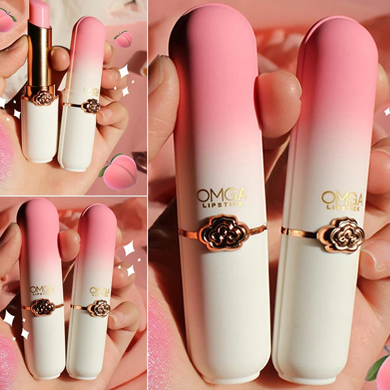 Fashion Balm Peach Color Lipstick Moisturizing Makeup Lip Care Beauty Cosmetics