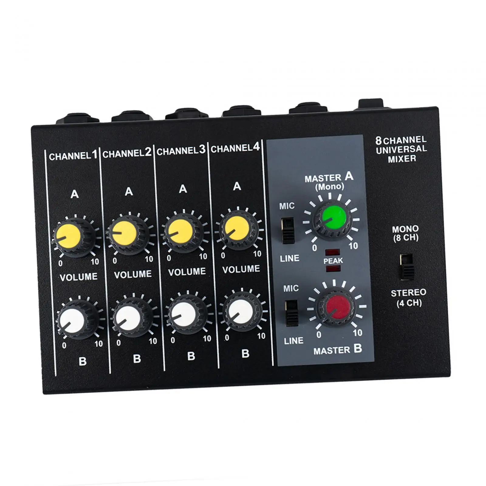 Audio Mixer Compact Portable Sound Mixing for Keyboards Bass Guitars