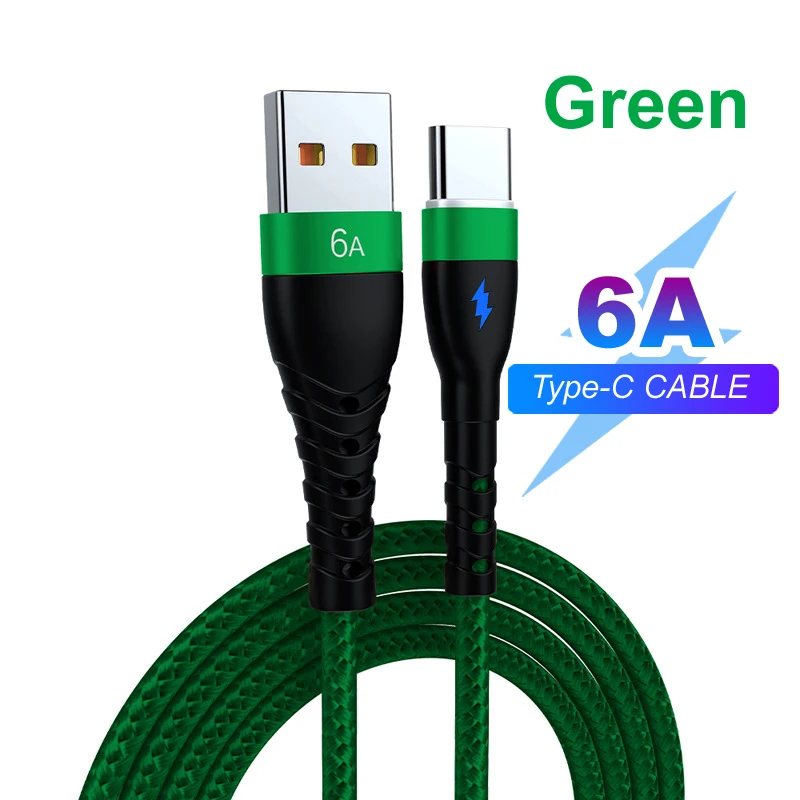 66W 6A Fast Charger Type C Kabel Usb C 1M 2M 3M Nylon Kabel Voor Iphone 13 12 Xiaomi Huawei Samsung Ipad Voor Iphone Charger Cable