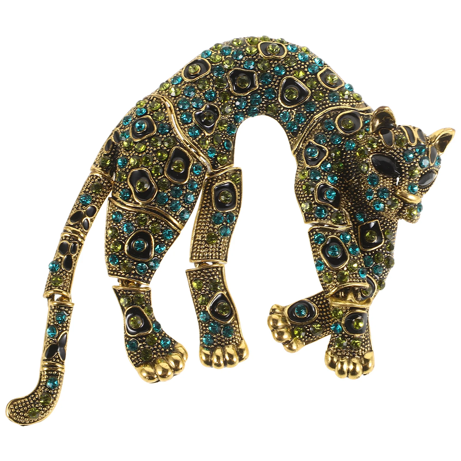 

Leopard Rhinestone Brooch Pin Zinc Alloy Men Brooch Jewelry Elegant Clothes Decoration Delicate Fashion Ornament