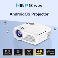 New H96 Max PJ-X6 Android 11 Projector Allwinner H713 FHD 1080P 280 ANSI Projector BT5.4 WIFI6 5G Dual WIFI Home Movie Projector
