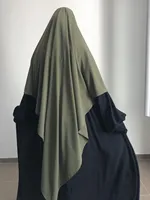 Eid Prayer Garment Hijab Khimar for Women Ramadan Muslim Long Headcarf One Piece Jubha Islamic Hijabs Musulman Dejellab 2025