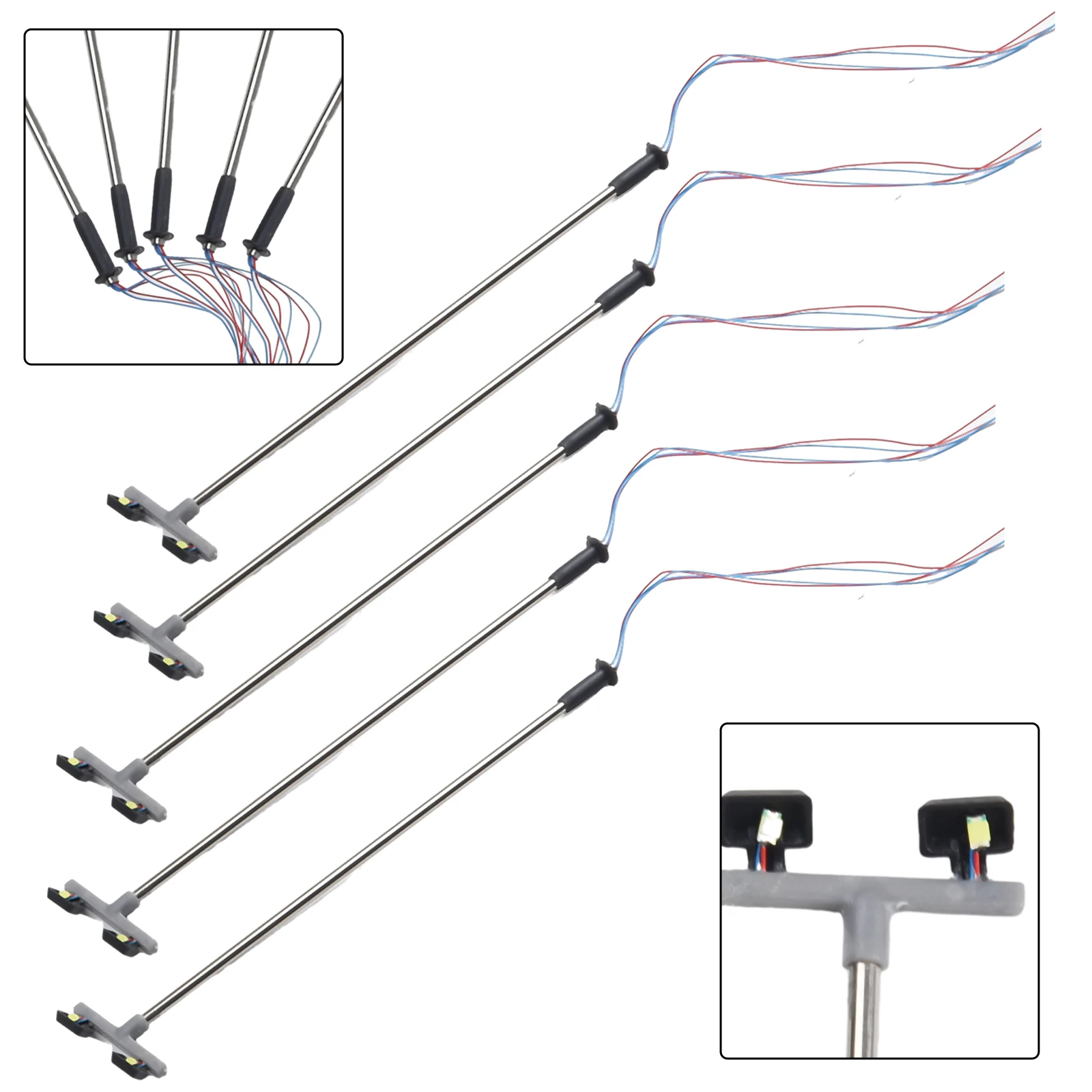 Twin Lights Model Yard Layout Parts Railway Scenery Train 1:76 Accessories Flood Light LED Lights New Practical