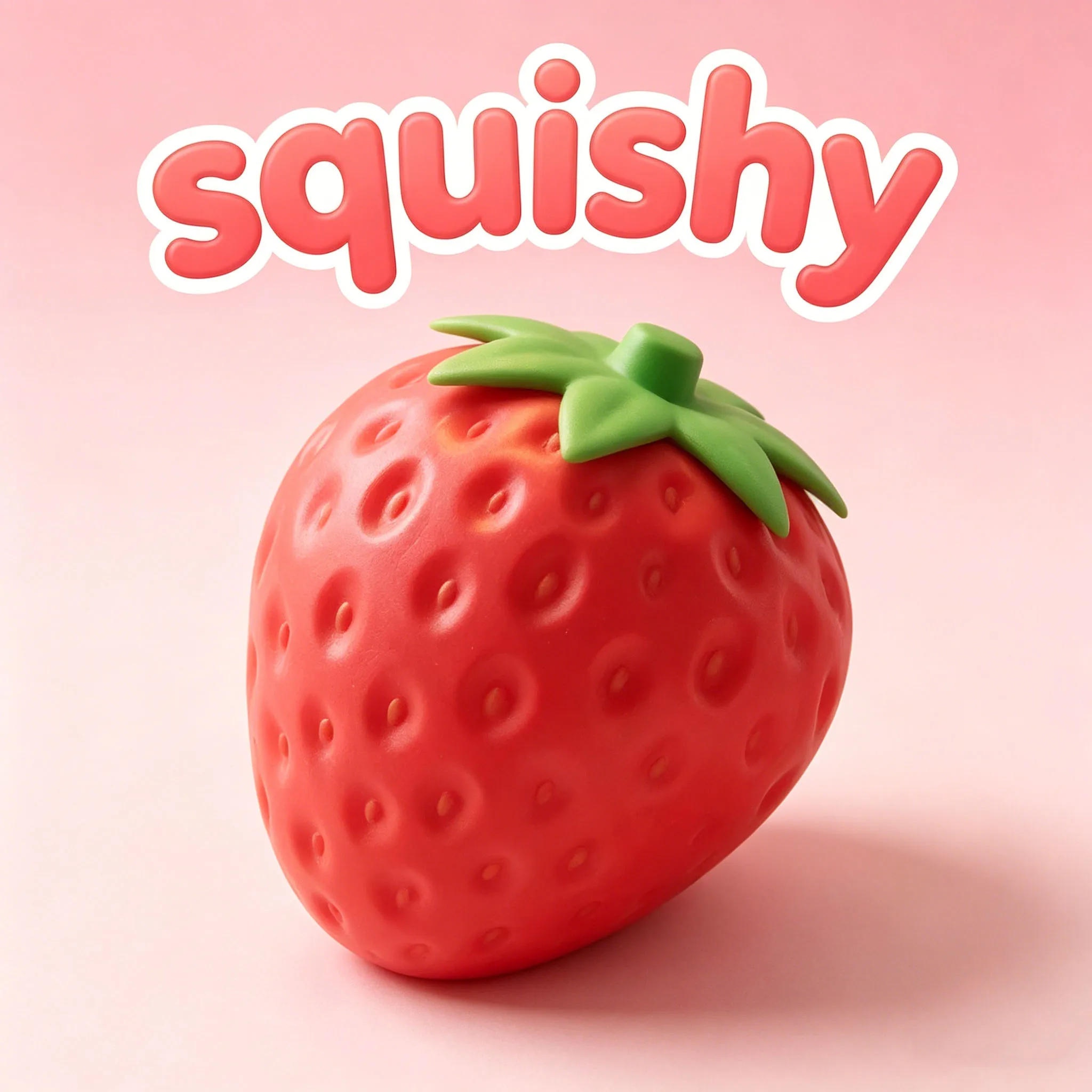 Niedliches Erdbeer-Squishy-Quetschspielzeug, Langsam Aufsteigendes Anti-Angst Stressabbau-Sensorikspielzeug, Ideales Geschenk für Erwachsene