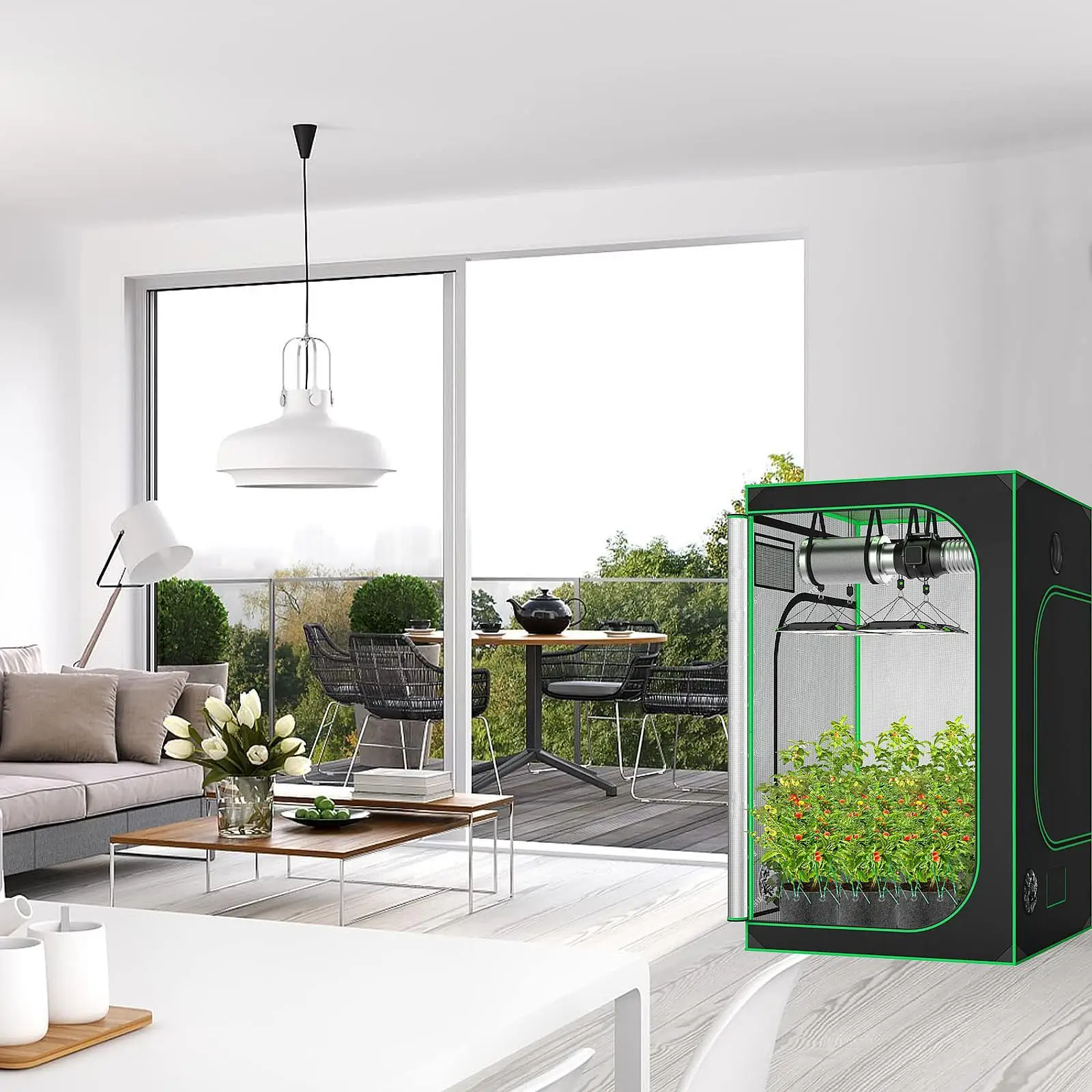 

Палатка для выращивания растений (гроутент) универсальная, 80x45x80 см, контейнер для гидропоники, для небольших горшечных цветов и бонсай